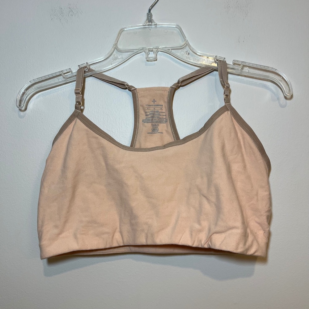 Tommie Copper Bra Sport Comfort Bralette Nude Beige Size Large
